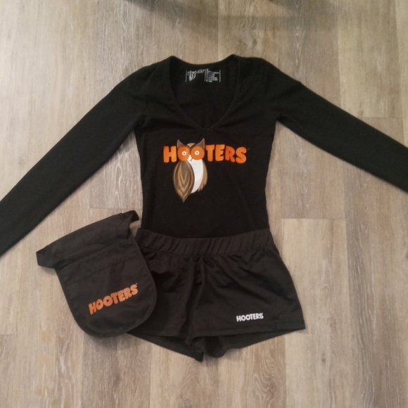 Hooters uniform v-neck longsleeve set XXS/XS - Picture 1 of 3